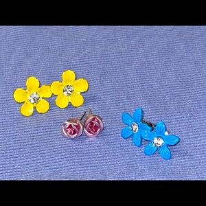 Flower colorful earrings